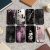 Готический Кокетливый Кибер Сигилизм Чехол Для Телефона Для iPhone 16,15,14,13,12,17,Pro Max,Plus Силиконовый Черный Чехол