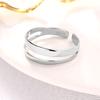 Корейская версия корейской моды, темпераментное кольцо в две линии, женский дизайн, нишевая, простая, холодный ветер, ювелирные изделия