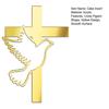 Hollow Peace Pigeon Cake Topper Solid Religious Cross Cake Insert Baptism First Communion Baby Shower Cupcake Toppers Birthday Party Decor