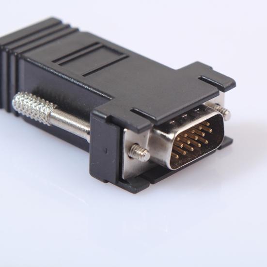 VGA удлинитель штекер CAT5 CAT6 RJ45 к LAN гнездо адаптер для сетевого кабеля комплект