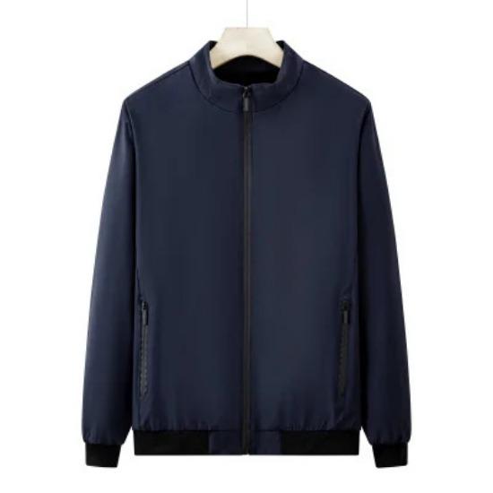 Флисовая куртка мужская куртка осень-зима воротник-стойка для мужчин среднего и пожилого возраста бархатный утолщенный кардиган большой размер хлопковое пальто для мужчин