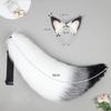 Fox Ears Walnut Headband Handmade Plush Cos Props Comic Show Headdress Foxtail Walnut Tail Set