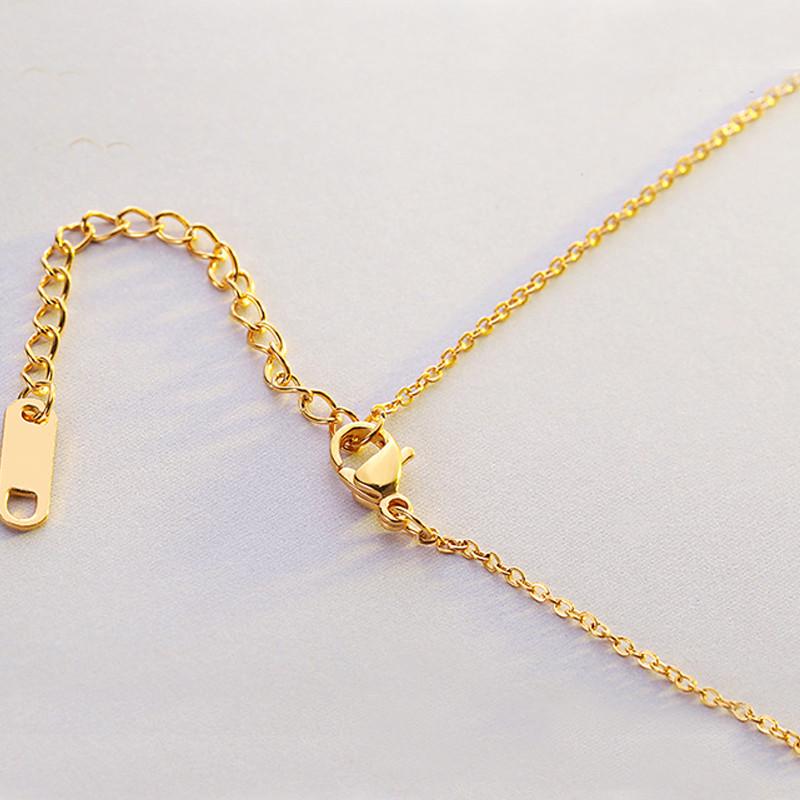 Ожерелье из титановой стали с полыми стразами и сердечками в форме клевера, защита окружающей среды, не выцветает