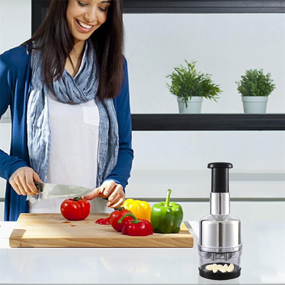 Кухонная Дробилка Ручной Пресс Чеснокодилка Мясорубка Лезвия Из Нержавеющей Стали Ручная Чеснокодавка для