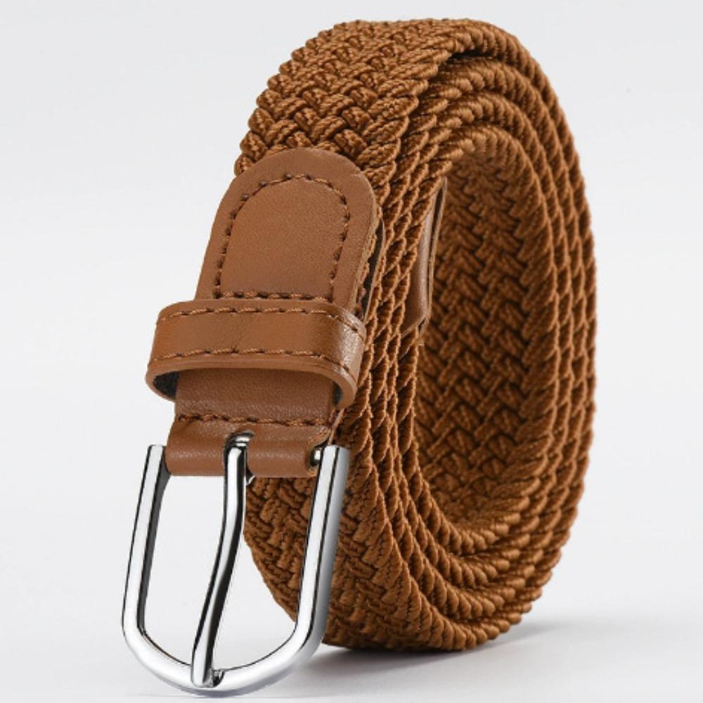 Эластичный ремень без отверстий Универсальный плетеный пояс Эластичный холщовый плетеный ремень для женщин и мужчин