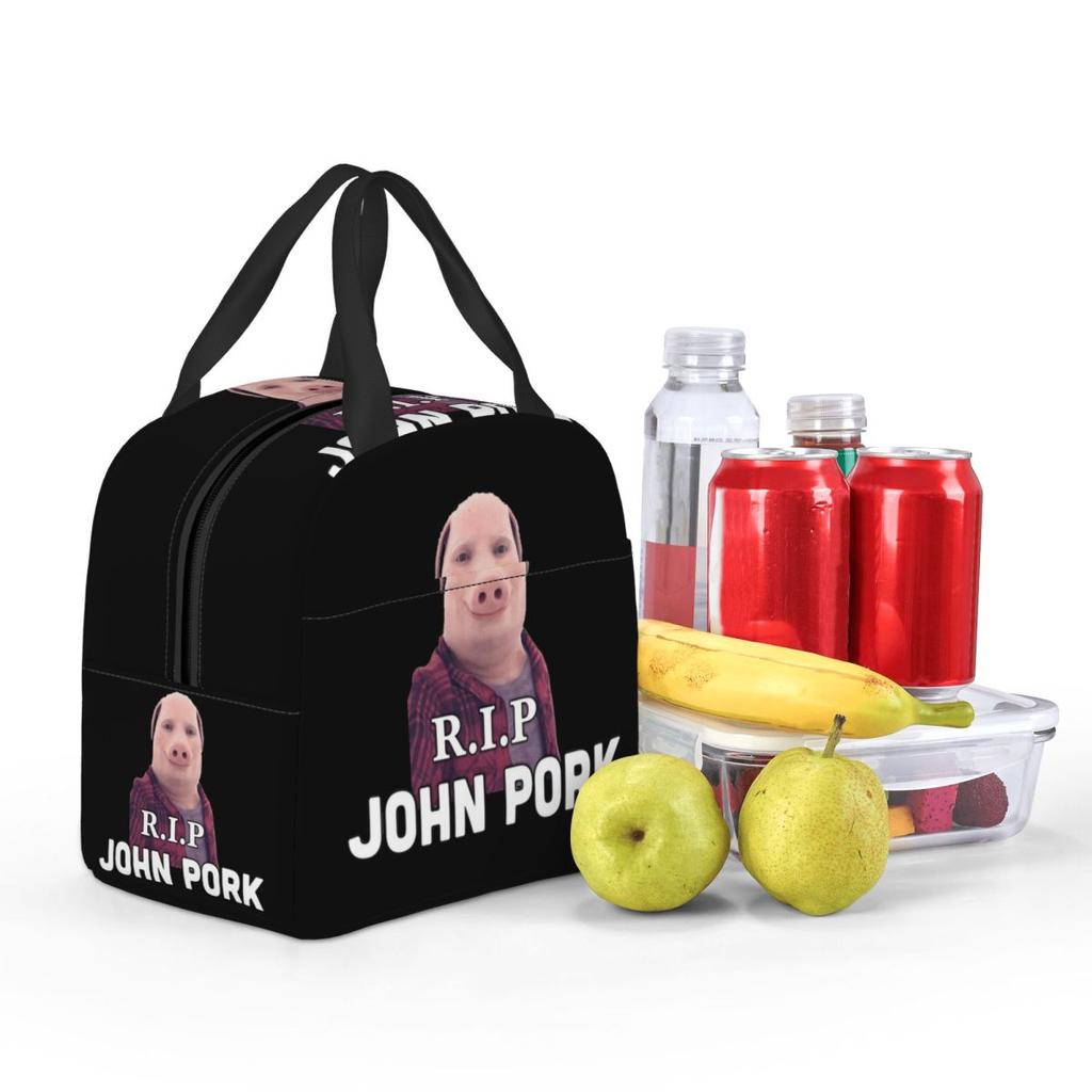 RIP John Pork Insulated Lunch Bag for Kids School Cooler Thermal Food Box Tote Leakproof Lunch Boxes Container