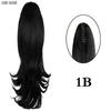 MISS WIG Synthetic Claw Clip In Wavy Ponytail Extension Fiber Hair Piece Wavy Straight Ponytail Wig Extensions For Women