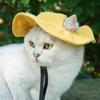 Adorable Pet Sun Hat With Ear Holes Cats Dogs - Denim Style Adjustable Outdoor Cap In Multiple Colors