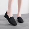 2025 Cloth Shoes Women's Solid Color Mesh Shoes Flying Woven Casual Mother Shoes Round Head Flat Bottom Tooling One Pedal Work Shoes