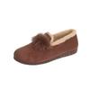 Low Top Woolen Cotton Shoes Women 2024 Autumn and Winter New Flat Comfortable Soft Sole Large Size Cotton Shoes