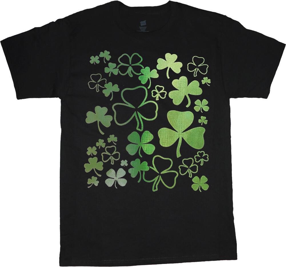 Lucky Shamrocks T-shirt Mens Graphic Tee Clothing Apparel