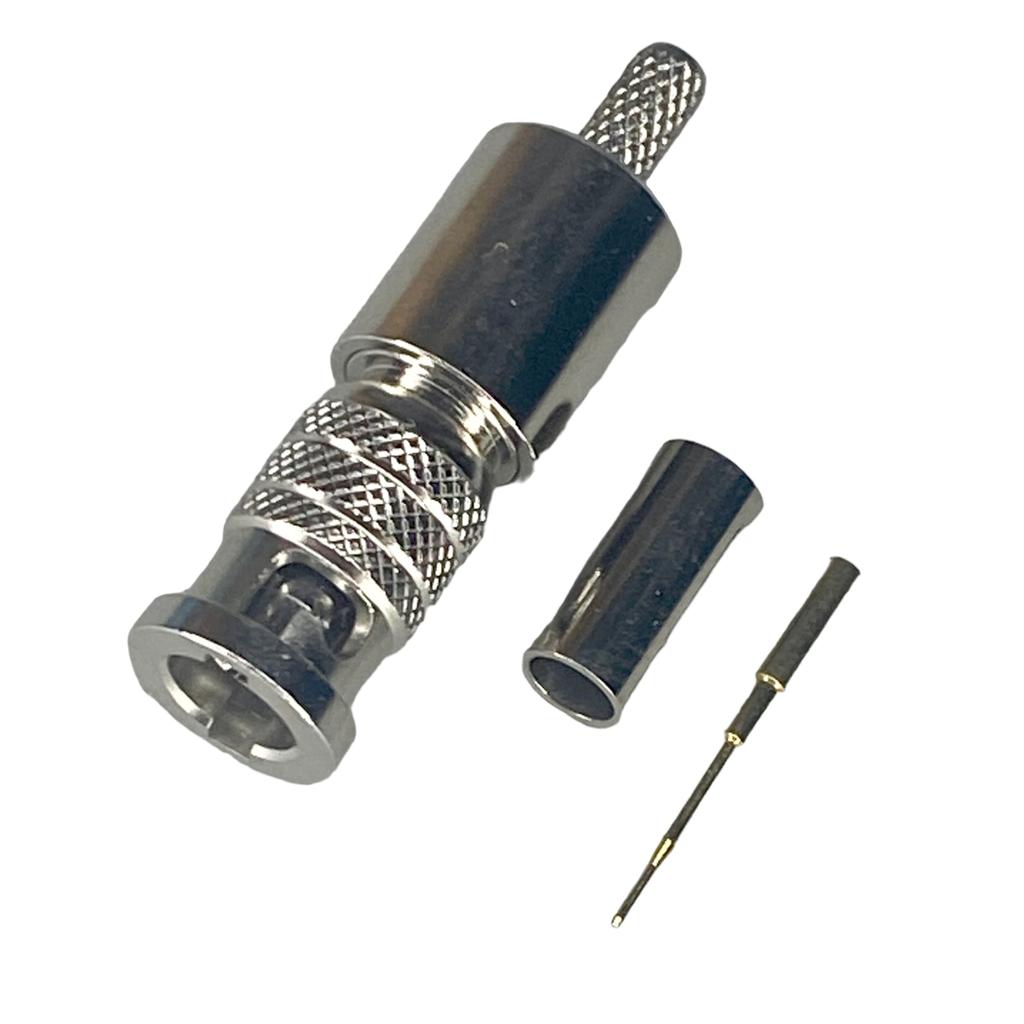 Micro BNC plug connector for RG179 cable