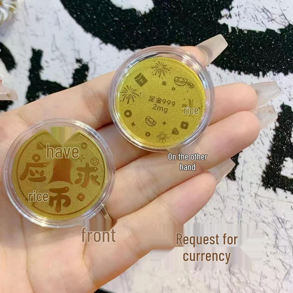 Золотая наклейка на телефон 999: Подвеска-шарм из золота 2 мг для процветания и успеха