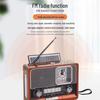 Ретро Солнечный Многодиапазонный Коротковолновый Радиоприемник и Bluetooth-динамик с USB/SD-плеером, Часами и Аварийным Светом