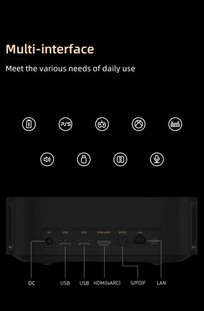 Dangbei U1 1080P Laser Projector Ultra Short Throw 1250ANSI Lumens Cinema Support 4K Video TV Smart MEMC HDR Video Beamer