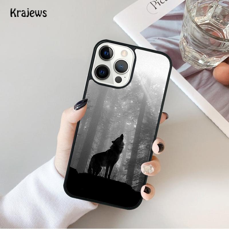 Животное Волк Воет Чехол для Телефона Для iPhone 17 Air 16 15 14 Max Plus 11 12 13 Pro Max Чехол для Телефона coque