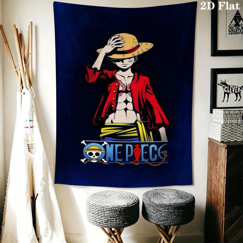 Тканевое панно с Манки Д. Луффи из One Piece Эстетичное настенное панно Печатный тканевый плед Декоративные панно для спальни гостиной Домашний декор