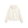 Li Ning Sports Lifestyle Series Hooded Solid Color Pullover Long Sleeve Sweatshirt Women Sweatshirt Off-White AWDU044-1
