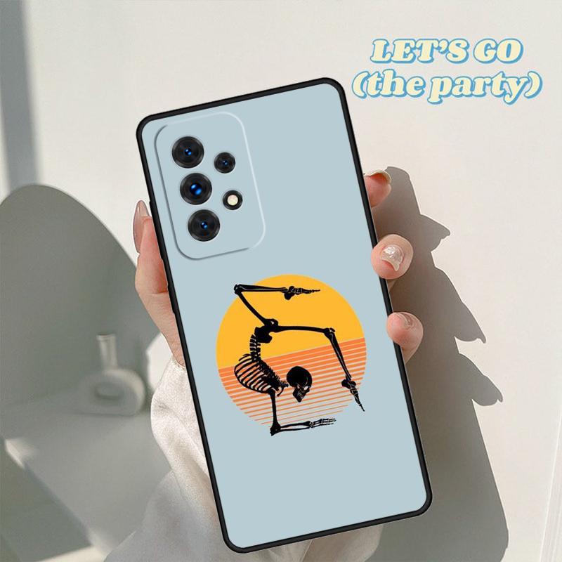 Чехол для телефона Skeleton Yoga Для Samsung Galaxy A42 A31 A40 A51 A71 A32 A80 A91 A52 A72 A73 A20e A21S A50 A70 A11 A12 Обложка