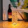 16 Colors LED Crystal Rose Table Lamp Projector Touch Adjustable Romantic Diamond Atmosphere Light USB Touch Night Light