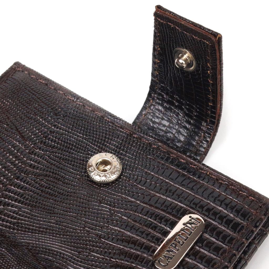 Мужской кошелек из натуральной фактурной кожи CANPELLINI Purse 21512 Коричневый