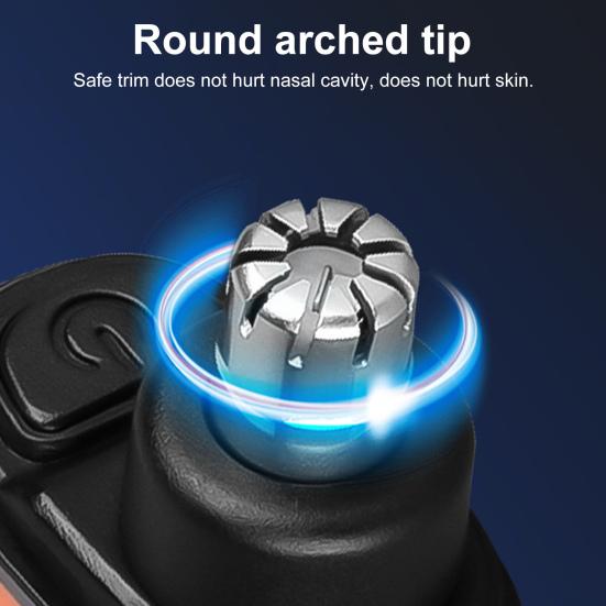 Триммер для волос в носу для мужчин и женщин, аккумуляторный, безболезненный, триммер для волос в ушах, водонепроницаемый, с двойными лезвиями, машинка для стрижки, многофункциональный инструмент для ухода