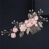 Bridesmaid Hair Jewelry Crystal Crown Flower Hair Pin Leaves Tiara Bridal Clips Hair Combs