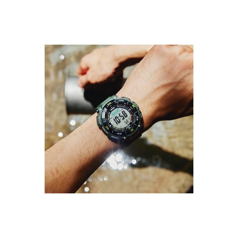 Солнечные часы Casio Pro Trek Climber Line, Сделаны из биомассы, PRG-340-3JF, Мужские хаки, Оригинальный японский продукт
