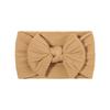 Ribbed Infant Turban Headwear Nylon Bows Baby Headband New Baby Headband  Infant