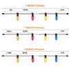 Colorful Outdoor String Lights C7 Shatterproof Replacement Bulbs 1W E12 Base RGB Waterproof Garland for Party Garden Decorations