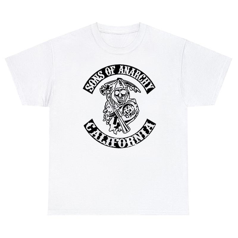 Sons of Anarchy SAMCRO Print Tshirt Unisex Casual Trend Hip Hop Oversized Short Sleeve Tee Summer Cotton T Shirts Clothes Tops
