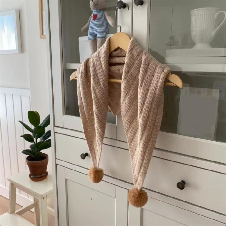 Теплый шарф с помпонами для домашнего офиса, украшение для рубашки, многофункциональный шарф-накидка для отдыха на природе, накидка на плечи