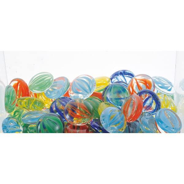 Camel Toys Made in Glass Marbles Slightly Large 25 Counter, Japan, (Ohajiki, Ohajiki), "Ohajiki Mamekeri Approx. 2.5cm Diameter" (1 bag, pieces)