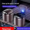 High-End Metal Car Ashtray with Lid: Anti-Drop Ornament for Car Interior