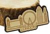 Printtoo Decorative Gift Collectibles London City Souvenir Engraved Wooden Fridge Magnet