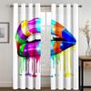 Сексуальные Радужные Абстрактное Искусство Рот Девушка Светофильтрующие Шторы, Оконные Шторы для Гостиной, Декор Спальни, 2 Шт.