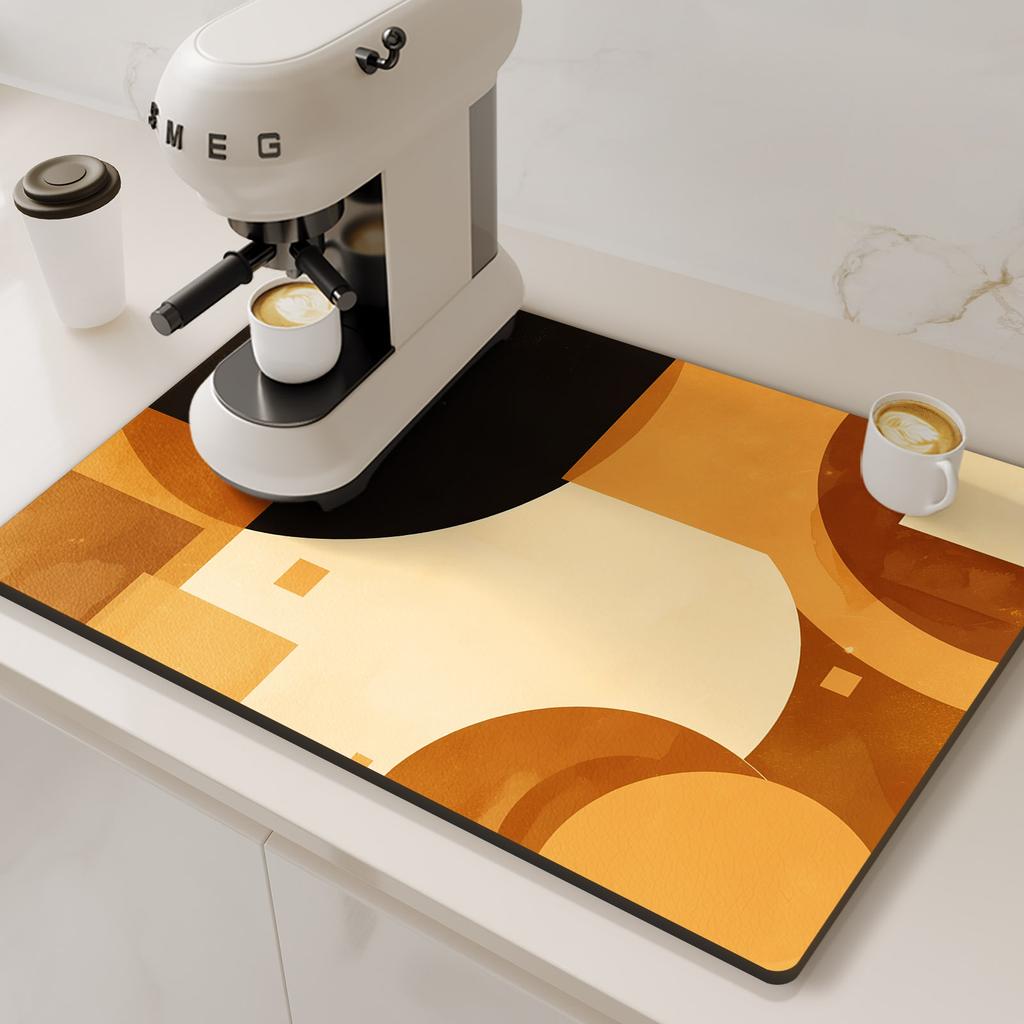 Коврик для кофемашины, дренажный коврик для кухни, нескользящие коврики для сушки посуды, быстросохнущий коврик для стола, подставка под столовые приборы, посуда