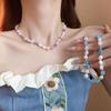 Minority Design Rice Bead Necklace Korean Style Flower Pearls Clavicle Chain Daisy Bracelet Women