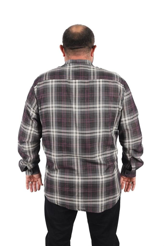 Men's Plus Size Plus Size Shirt Plus Size Men's Plaid Shirt Black