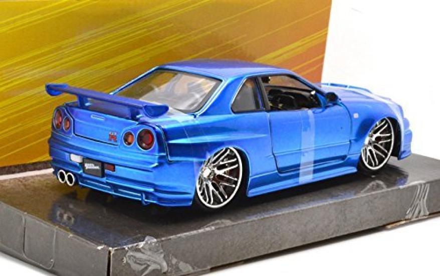 Игрушки JadaToys FAST FURIOUS 4 NISSAN SKYLINE R34 Jada Toys scale Furious Nissan Skyline Blue 124scale & BRAIAN'S GT-R 124 "Fast & MAX" "Брайан