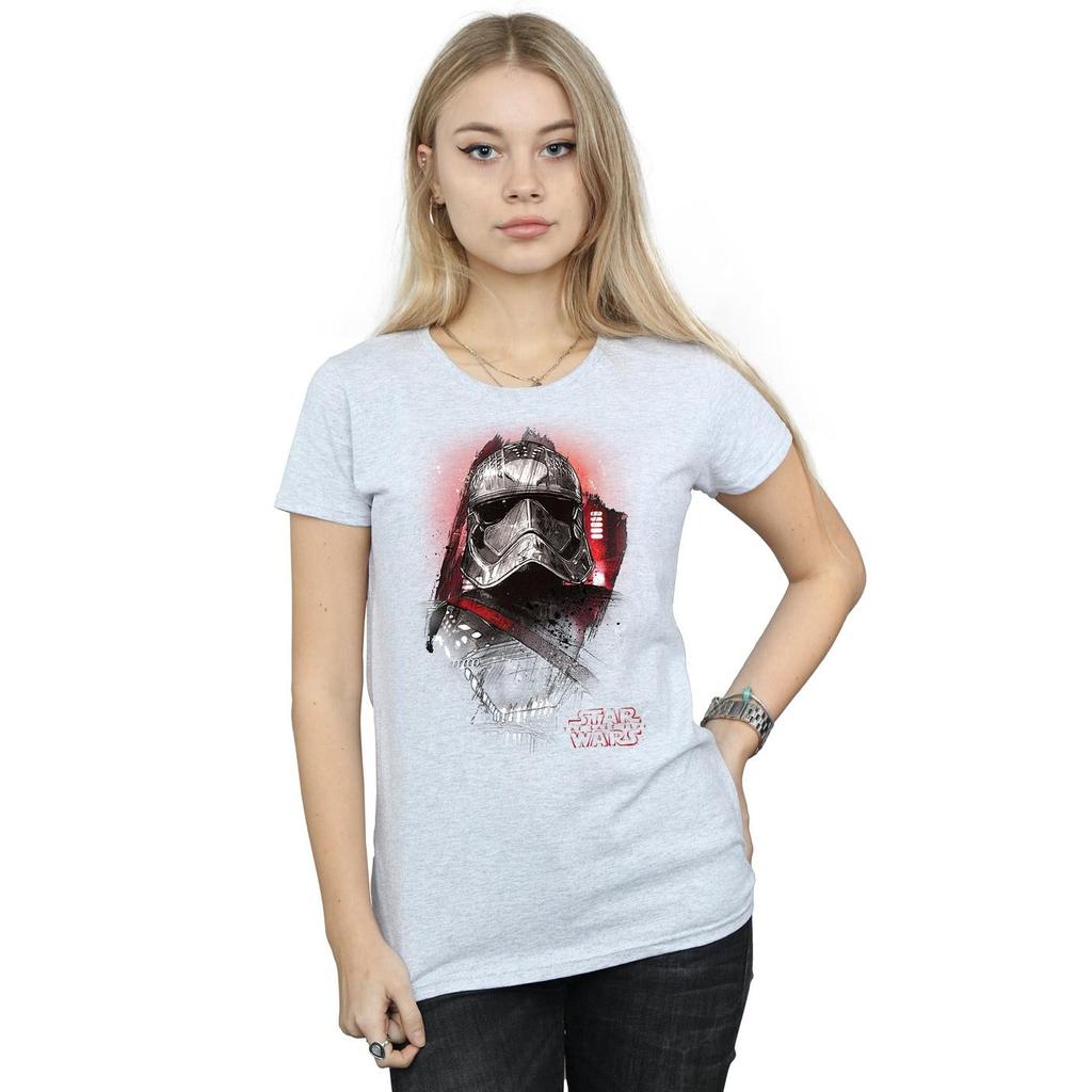 Star Wars Womens/Ladies The Last Jedi Captain Phasma Brushed Cotton T-Shirt
