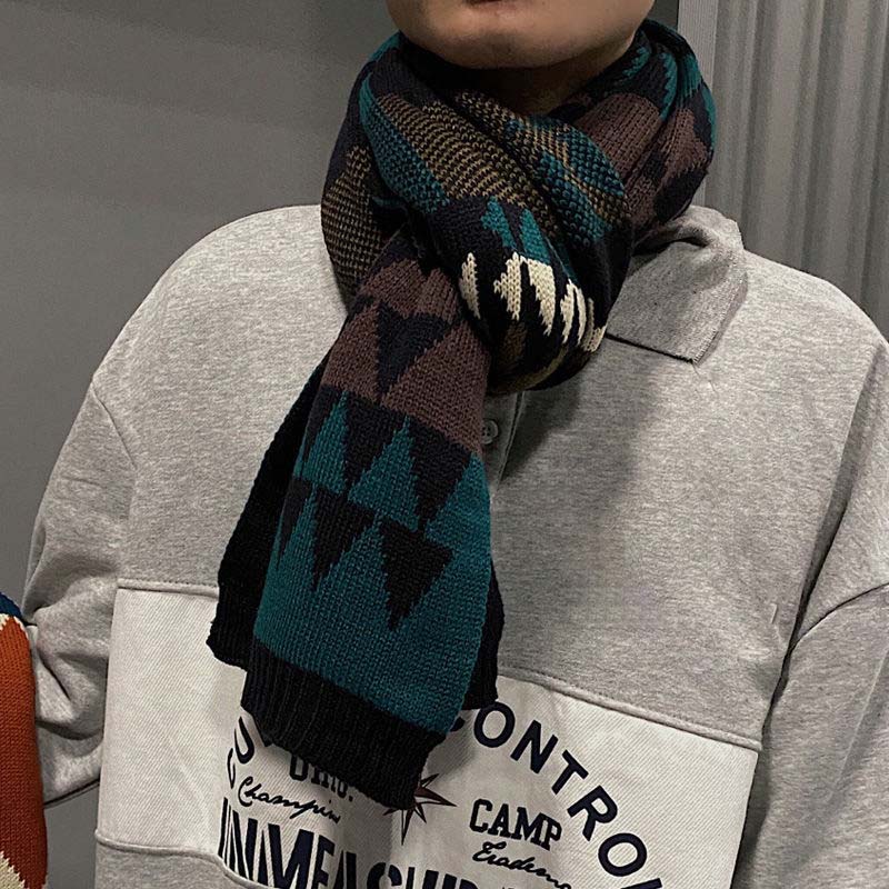 Модные зимние мужские креативные повседневные шаль, шарф-глушитель, шарфы разных цветов, теплые аксессуары