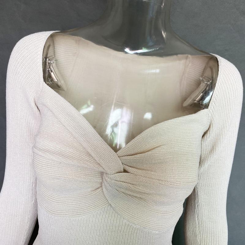 Повседневные однотонные тонкие свитера, женский свитер с v-образным вырезом и длинными рукавами, осенний вязаный пуловер с перекрестным узлом, уличная одежда