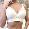 36-46 Plus Size Women Ultrathin Bra Underwire Push-Ups Lace Bras Brassiere Larger Breast Solid Color 3/4 Big Cup