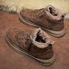 Men's Shoes Winter 2024 New High Top Martin Boots Plush Thickened Thermal Casual Shoes Versatile Work Cold Proof Cotton Shoes