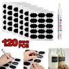 40/80/120pcs Home Chalkboard Spice Marker Pen Waterproof  Labels Stickers Bottle Tags Blackboard Label
