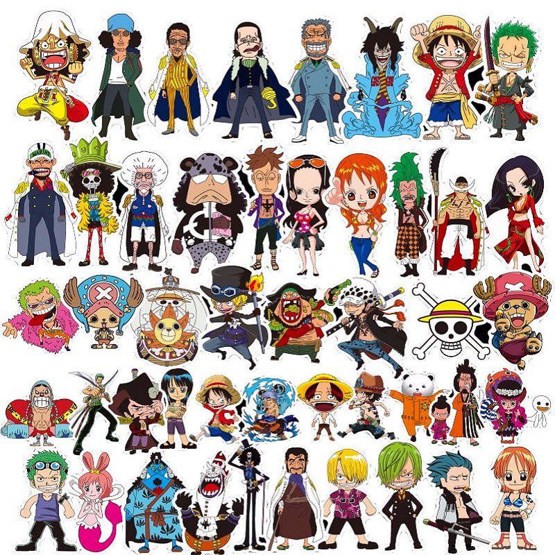 Красочные 48 шт. Наклейки с персонажами аниме «One Piece» Для чемоданов и автомобильные наклейки Водонепроницаемые ПВХ