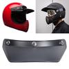 Open-Face Motorcycle Helmet Visor 3-Snap