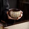 Original Ore Retro Kiln Transformed Tea Cup Owner Coarse Pottery Tea Cup Large Single Ceramic Household Kung Fu Tea setSingleCup