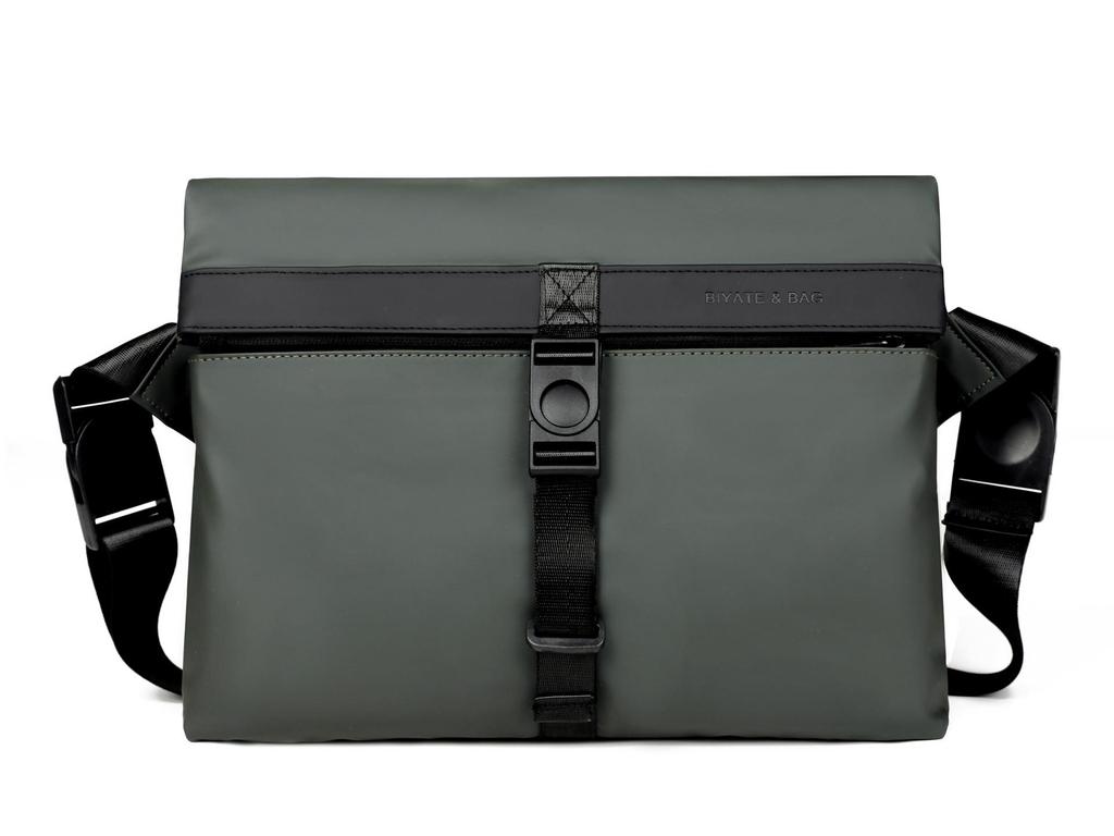 Мужской кожаный минималистичный скандинавский портфель кроссбоди – модная сумка через плечо для деловых поездок